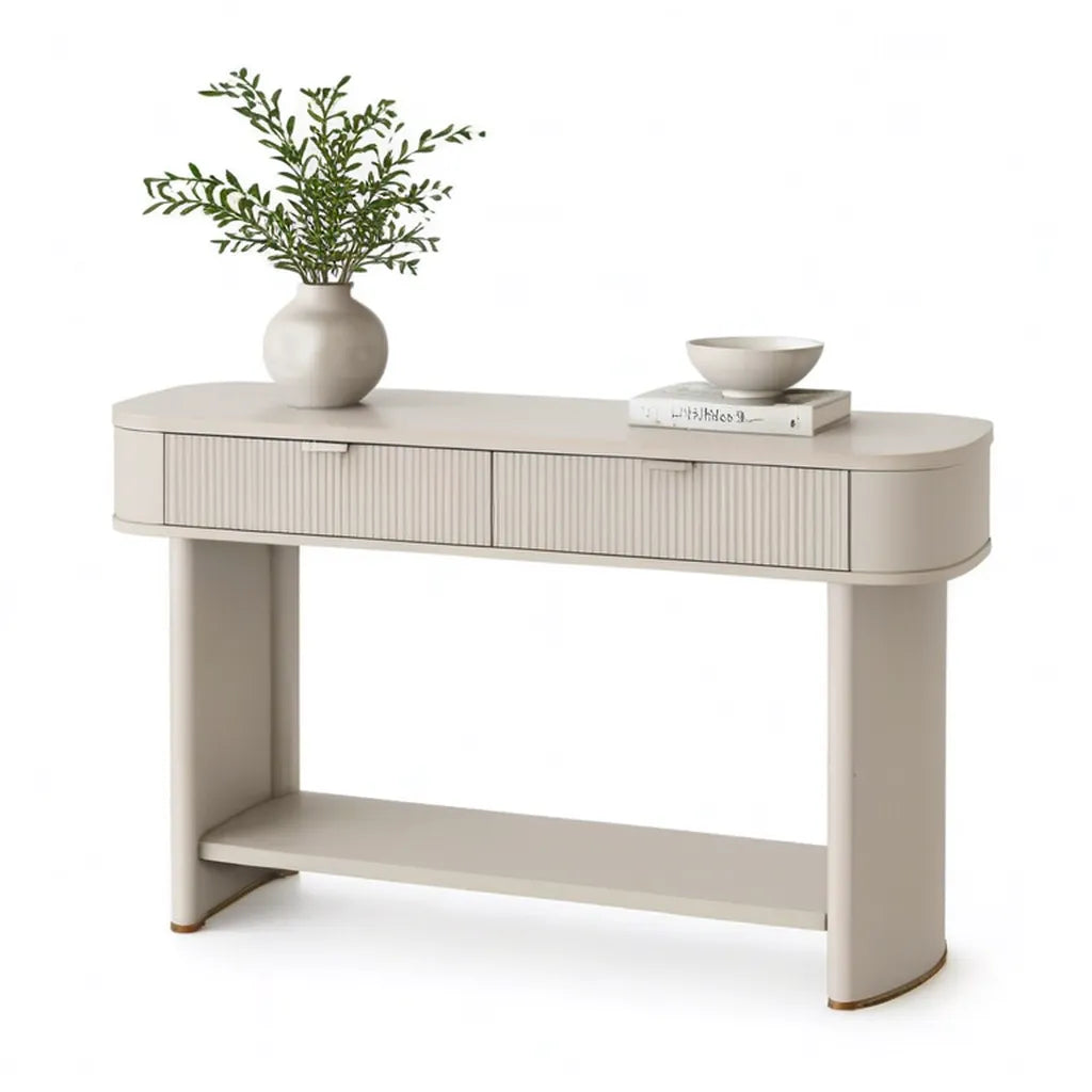 Konsola, 2 szuflady konsola wejścia w kształcie prostokątnym MDF 120 x 40 x 80 cm