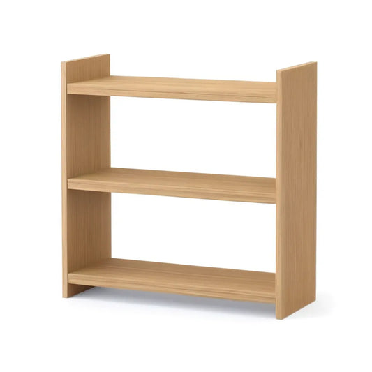 Konsola magazynowa z 3 półkami w prostokątnym dębowym wystroju MDF 80 x 30 x 90 cm